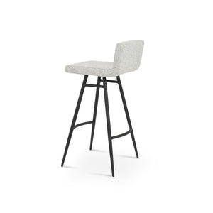 Soho Concept Dallas Galata Barstools & Counterstools - Stylish Camira Blazer Wool, 10-year Guarantee, Durable Design Black,Silver Steel Tubular Legs Soho-concept-dining-chair-11342