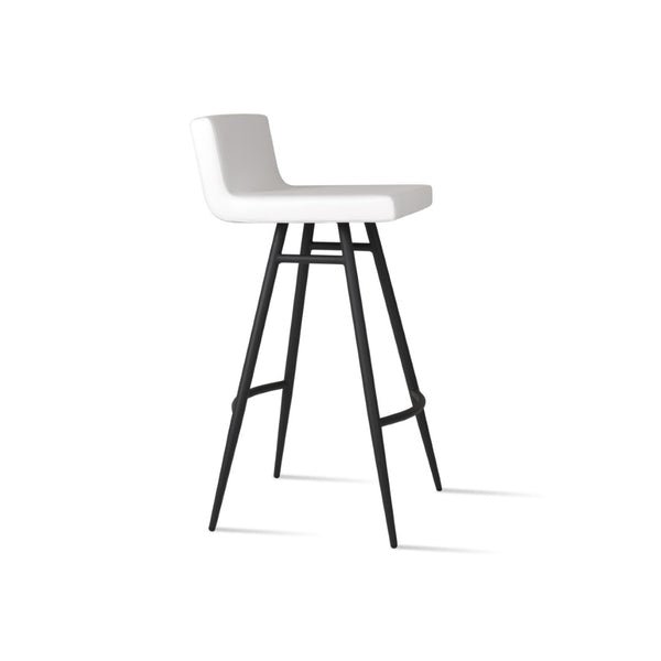 Soho Concept Dallas Galata Barstools & Counterstools - Stylish Leatherette Seating With Durable Steel Legs, 300 Lbs Capacity Black,White Steel Tubular Legs Soho-concept-dining-chair-11332