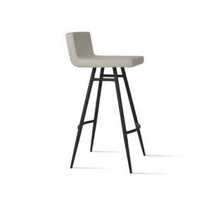 Soho Concept Dallas Galata Barstools & Counterstools - Stylish Leatherette Seating With Durable Steel Legs, 300 Lbs Capacity Black,Light Grey Steel Tubular Legs Soho-concept-dining-chair-11330