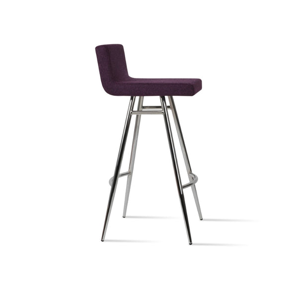 Soho Concept Dallas Galata Barstools & Counterstools - Stylish Camira Blazer Wool, 10-year Guarantee, Durable Design Chrome Steel Tubular Legs Soho-concept-dining-chair-11339