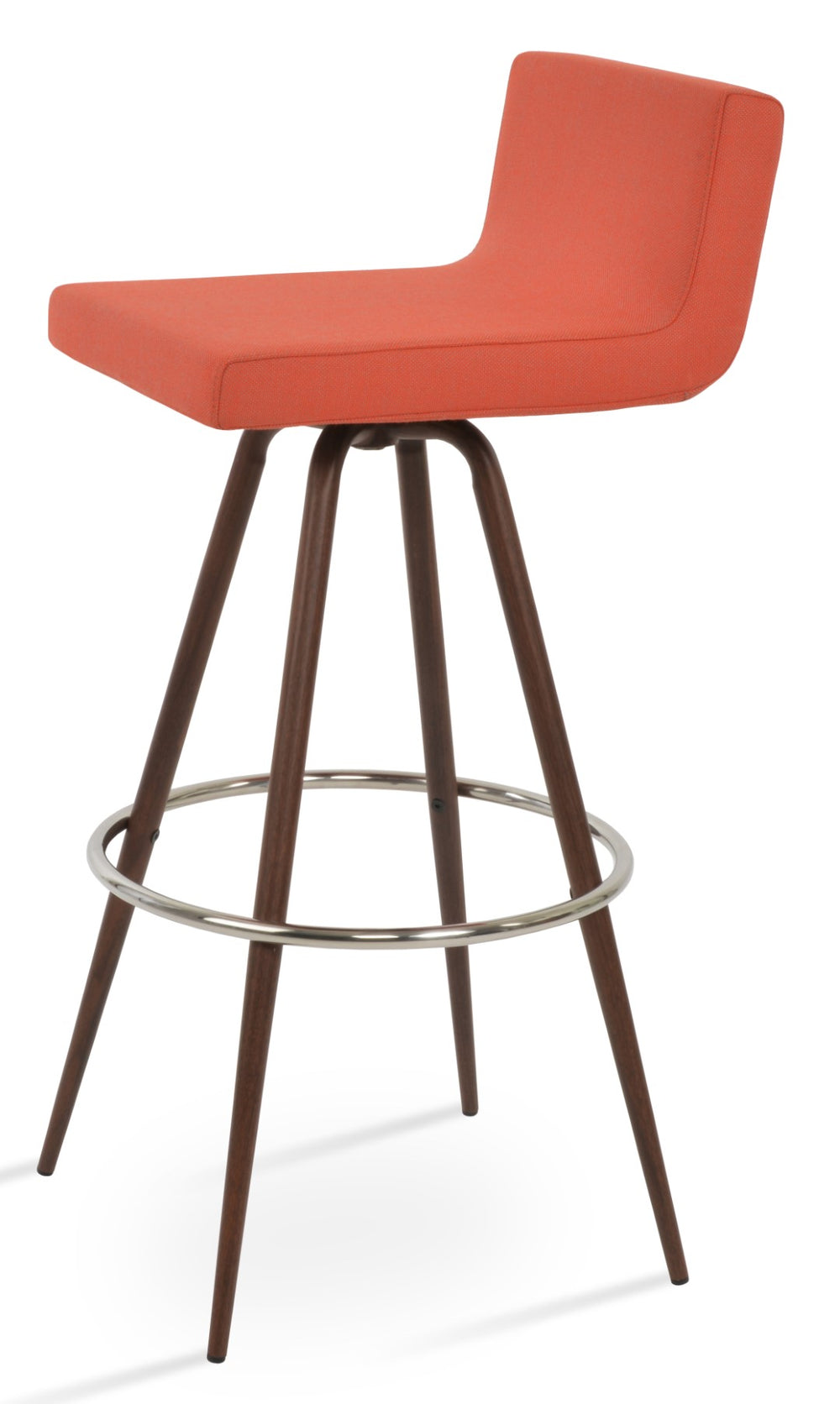 Soho Concept Dallas Max Swivel Barstools & Counterstools - Stylish Camira Era Fabric, 10-year Guarantee, 300 Lbs Capacity Orange,Turquoise Steel Tubular Legs Black ,S.Steel ,Walnut Finish Soho-concept-dining-chair-07735