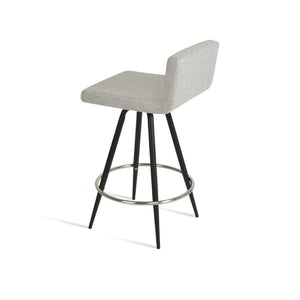 Soho Concept Dallas Max Swivel Barstools & Counterstools - Stylish Wool Fabric, 10-year Guarantee, 300 Lbs Capacity Black,Silver Steel Tubular Legs Black ,S.Steel ,Walnut Finish Soho-concept-dining-chair-11347