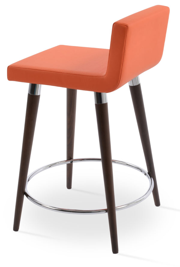 Soho Concept Dallas Wood Barstools & Counterstools - Stylish Leatherette Seating With 2-year Guarantee & Comfort Orange  Soho-concept-dining-chair-11352