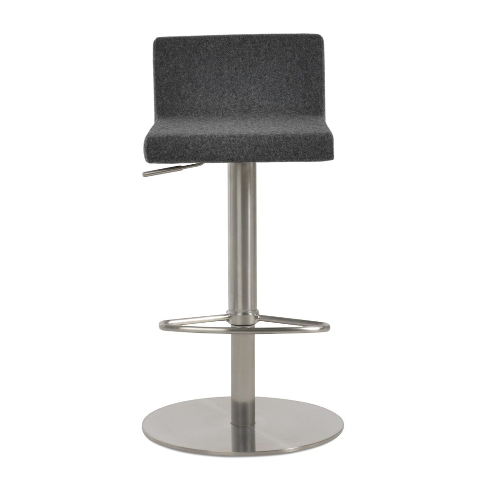 Soho Concept Dallas Piston Barstools And Counterstools - Premium Camira Wool, Adjustable Height, 10-year Warranty Silver  Soho-concept-dining-chair-07751