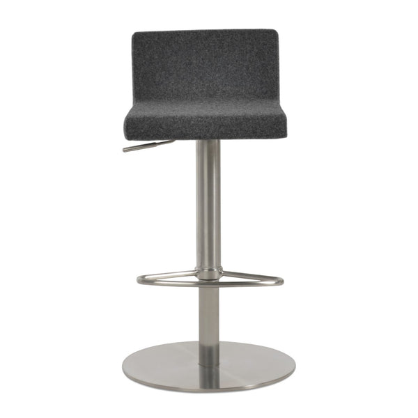 Soho Concept Dallas Piston Barstools And Counterstools - Premium Camira Wool, Adjustable Height, 10-year Warranty Dark Grey  Soho-concept-dining-chair-11321
