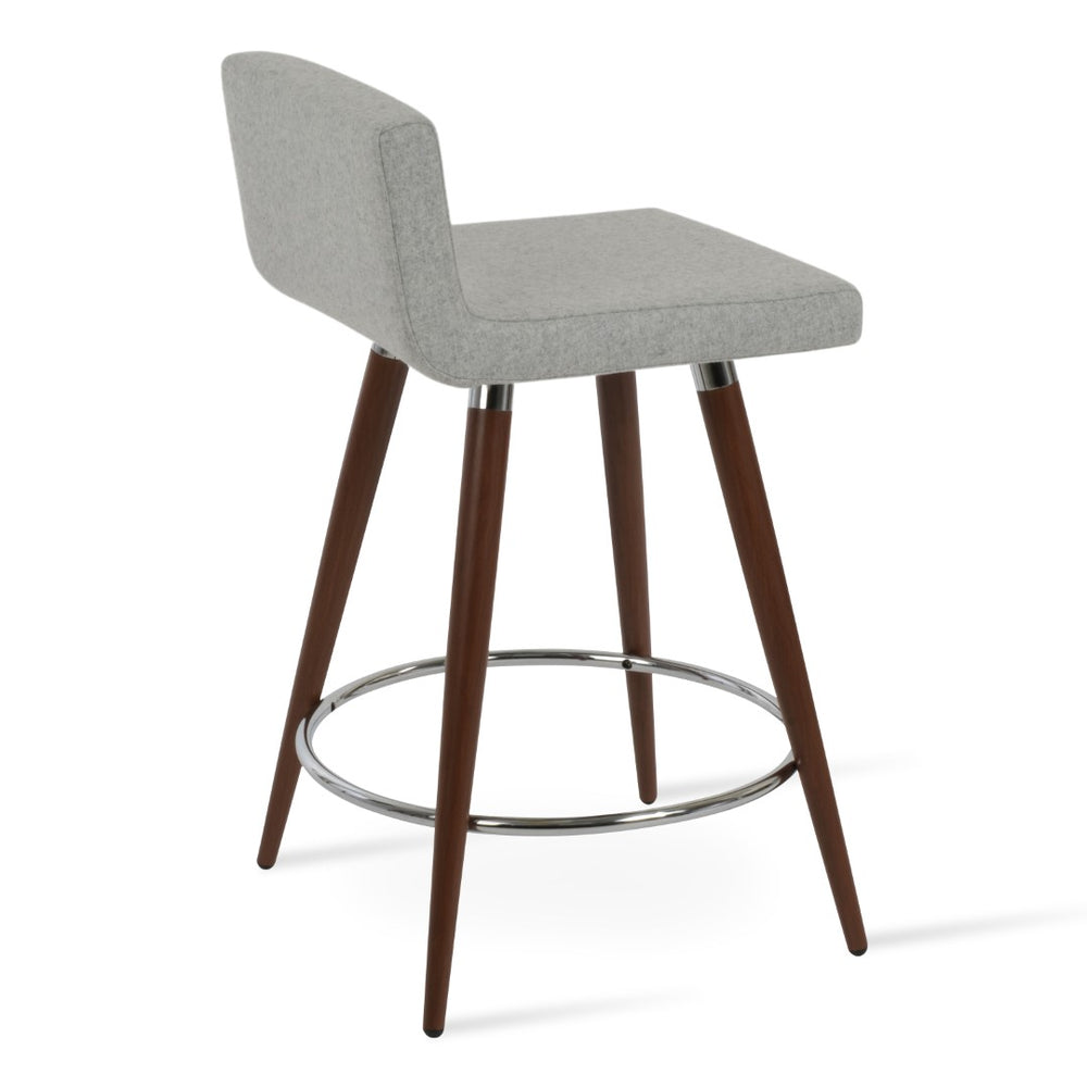 Soho Concept Dallas Pr-wood Barstools In Camira Blazer Wool - Stylish Comfort, 10-year Guarantee, Walnut Finish Walnut,Silver  Soho-concept-dining-chair-11322