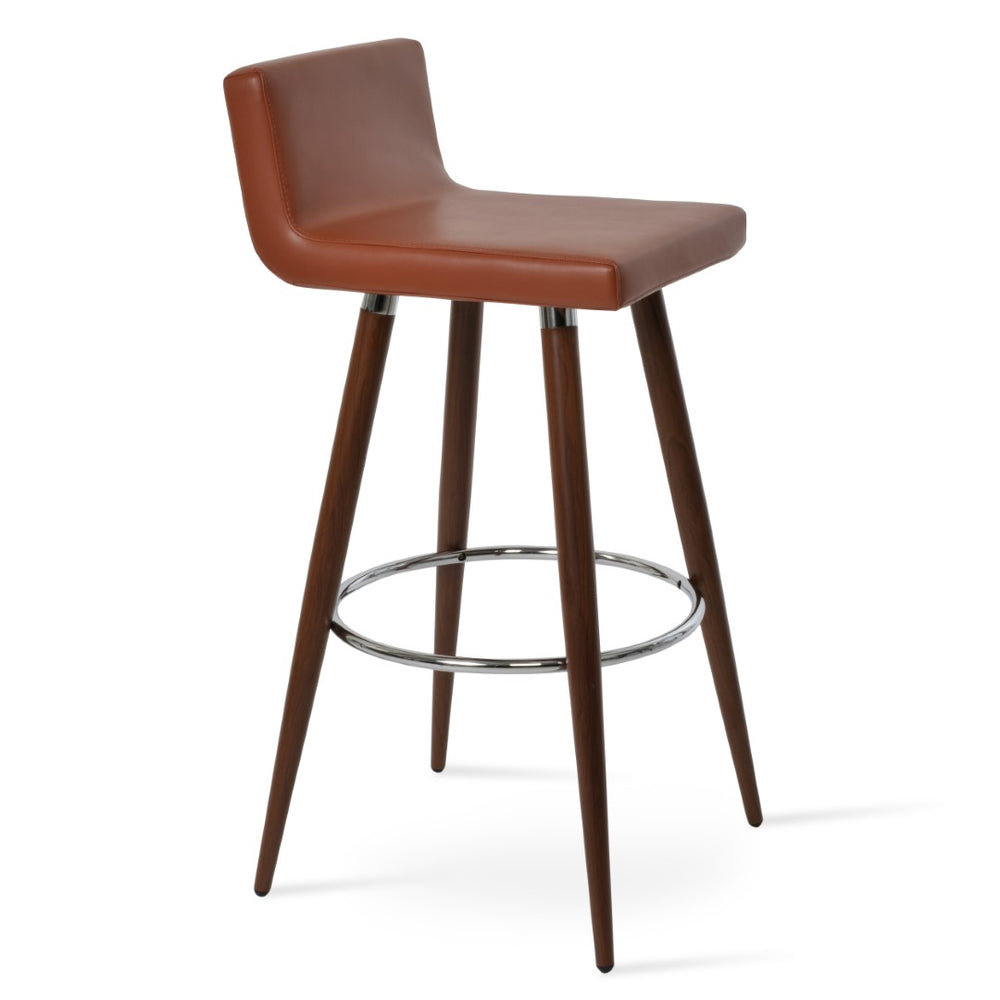 Soho Concept Pera Ana Collection Barstools – Stylish Leatherette Seats, Durable Metal Base, 2-year Guarantee, 300 Lbs Capacity Black,Gold  Soho-concept-dining-chair-11318