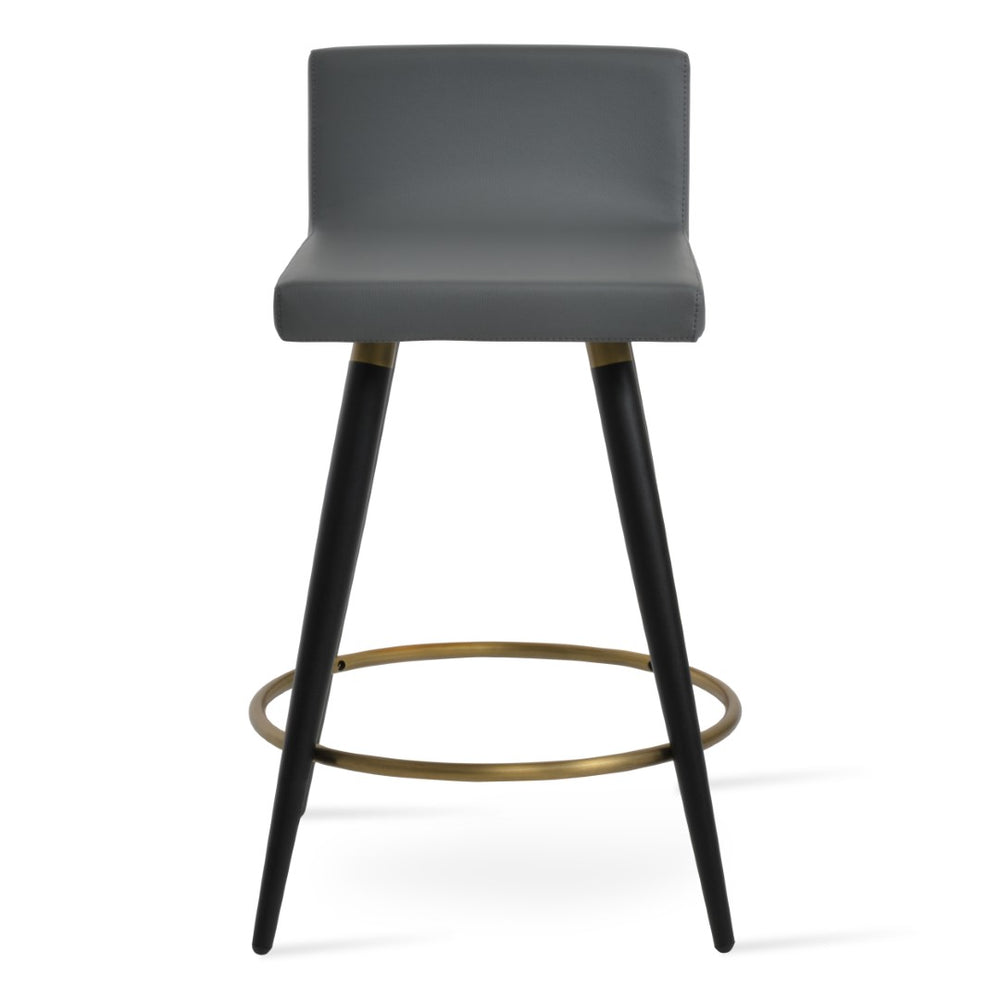 Soho Concept Dallas Ana Barstools & Counterstools - Stylish Leatherette Seating With Metal-walnut Legs & 2-year Warranty Black,Gold,Grey  Soho-concept-dining-chair-11317