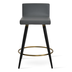 Soho Concept Dallas Ana Barstools & Counterstools - Stylish Leatherette Seating With Metal-walnut Legs & 2-year Warranty Black,Gold,Grey  Soho-concept-dining-chair-11317
