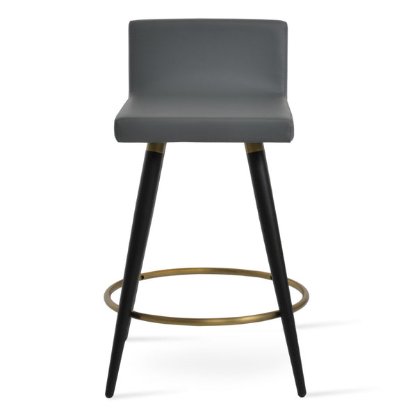 Soho Concept Dallas Ana Barstools & Counterstools - Stylish Leatherette Seating With Metal-walnut Legs & 2-year Warranty Black,Gold,Grey  Soho-concept-dining-chair-11317