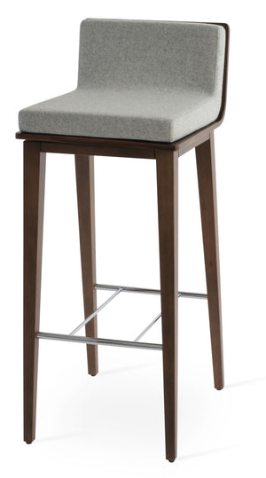 Soho Concept Dallas-pl Premium Wood Barstools & Counterstools With Luxurious Upholstery And 10-year Guarantee Walnut,Silver  Soho-concept-dining-chair-11358