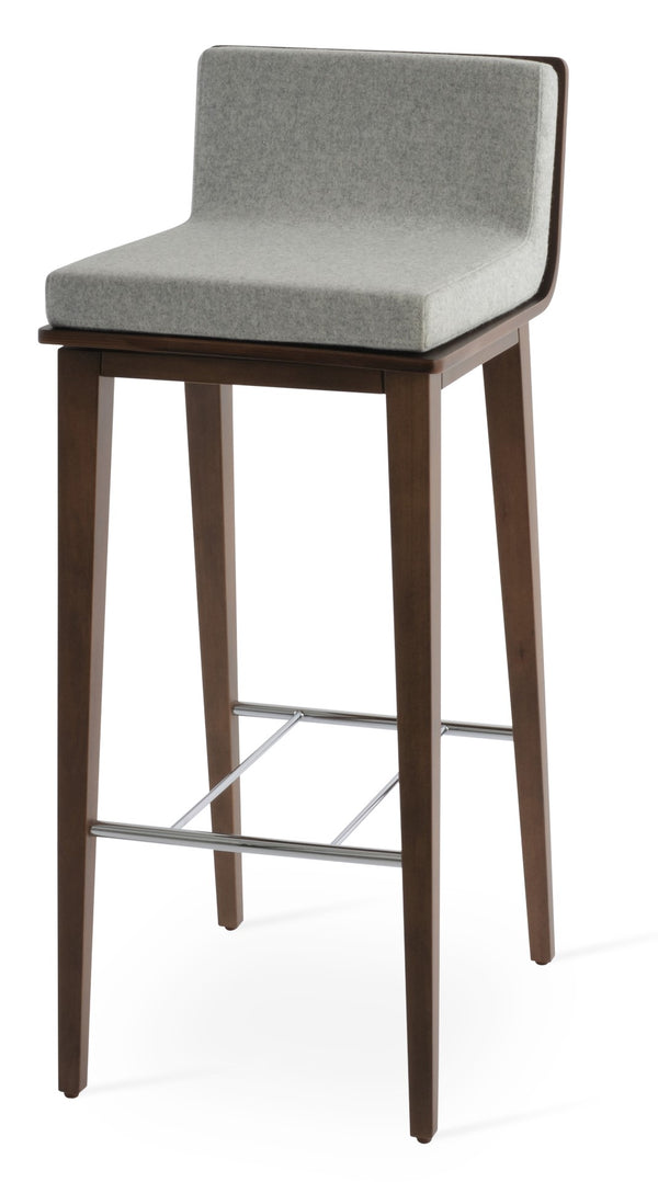 Soho Concept Dallas-pl Premium Wood Barstools & Counterstools With Luxurious Upholstery And 10-year Guarantee Walnut,Silver  Soho-concept-dining-chair-11358