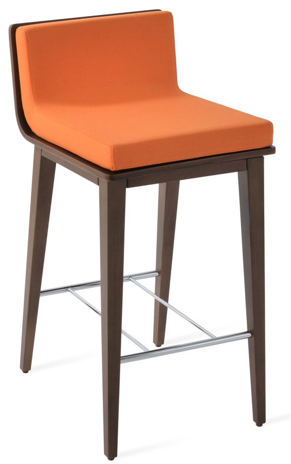 Soho Concept Dallas-pl Wood Barstools & Counterstools: Premium Upholstery, Elegant Design & 10-year Guarantee! Walnut,Red  Soho-concept-dining-chair-11360