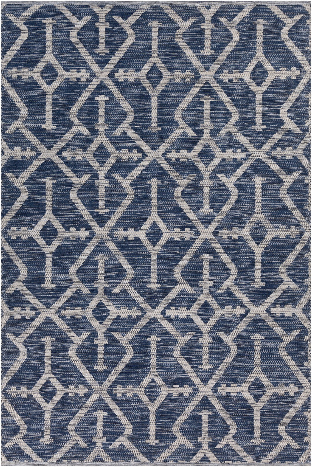 Chandra Rugs Hand-woven Eco-friendly Contemporary Rug - Unique Patterns In 100% Recycled Polyester For Home Décor Navy Blue,Beige Recycled Polyester Dan50901-576