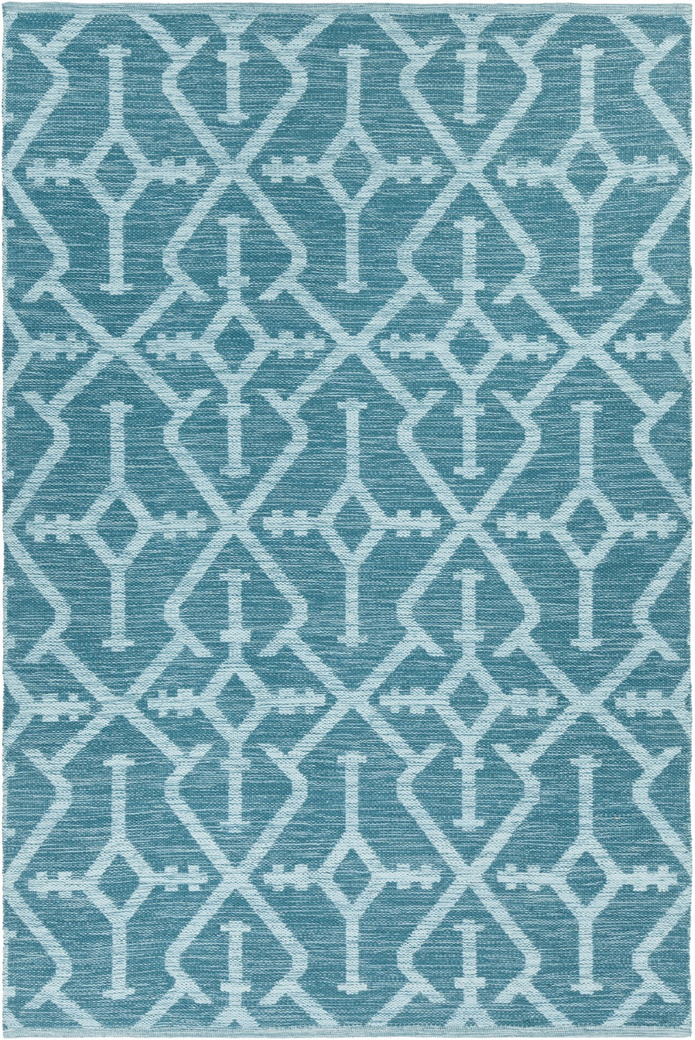 Chandra Rugs Hand-woven Eco-friendly Contemporary Rug - Stunning Recycled Polyester Design For Stylish Spaces Teal,Beige Recycled Polyester Dan50902-576