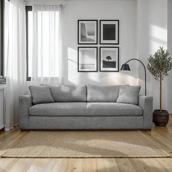 Lh Imports Anderson Sofa - Elevate Your Living Room With Modern Comfort And Sophisticated Style Today! Grey Pine,Hardwood,Pu Foam,Polyester Fiber,100% Polyester Fabric Dav008-sha