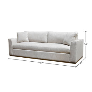 Lh Imports Anderson Sofa - Elevate Your Living Room With Modern Comfort And Sophisticated Style Today! Beige Pine,Hardwood,Polyester,Pu Foam,Polyester Fiber Dav008-wl