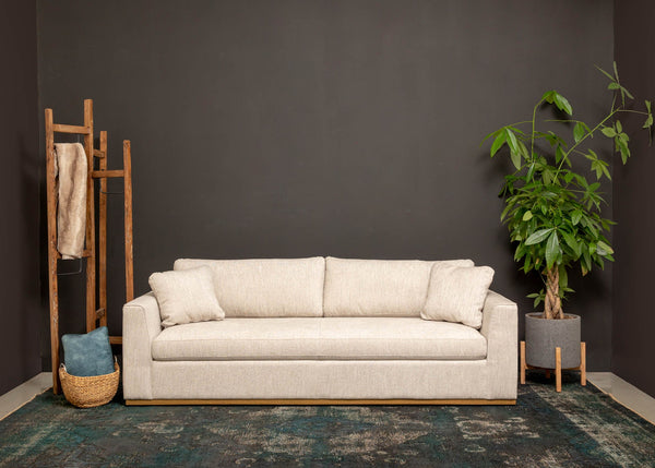 Lh Imports Anderson Sofa - Elevate Your Living Room With Modern Comfort And Sophisticated Style Today! Beige Pine,Hardwood,Polyester,Pu Foam,Polyester Fiber Dav008-wl