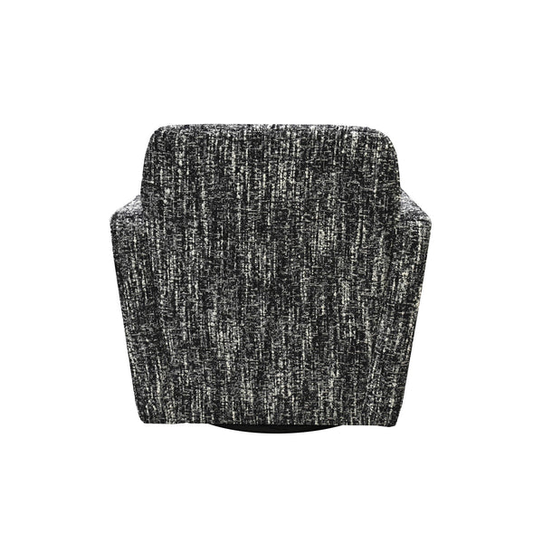 Lh Imports Cooper Swivel Club Chair - Modern Comfort For Stylish Living Rooms And Effortless Entertaining Black Pine,Hardwood,Metal,Pu Foam,Polyester,Acrylic Fabric Dav011-cbl