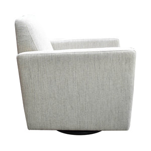 Lh Imports Cooper Swivel Club Chair - Modern Comfort For Stylish Living Rooms And Effortless Entertaining Beige Pine,Hardwood,Metal,Pu Foam,Polyester Dav011-wl
