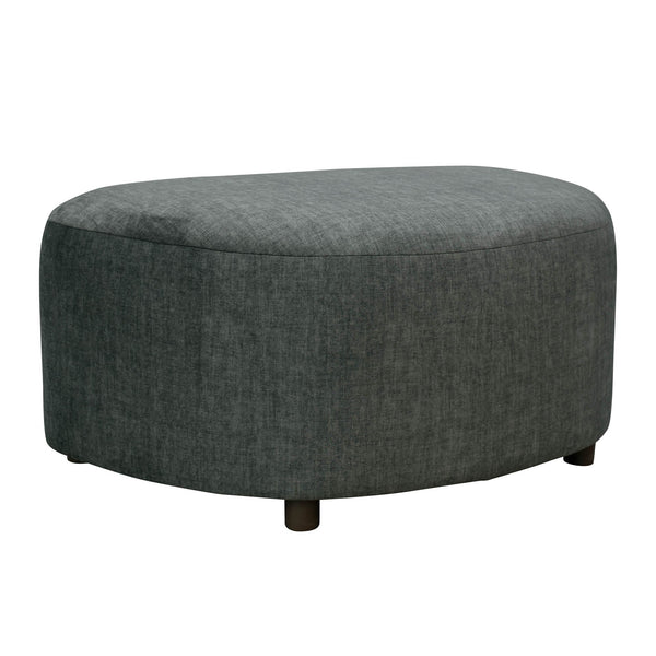 Lh Imports Isabella Ottoman - Chic Cream Weave Design With Durable Frame And Comfortable Foam Cushioning Grey ,Dark Polyester,Pu Foam,Pine,Hardwood Dav027-otto-ppw