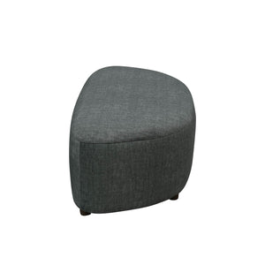 Lh Imports Isabella Ottoman - Chic Cream Weave Design With Durable Frame And Comfortable Foam Cushioning Grey ,Dark Polyester,Pu Foam,Pine,Hardwood Dav027-otto-ppw