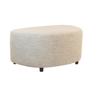Lh Imports Isabella Ottoman - Chic Cream Weave Design With Durable Frame And Comfortable Foam Cushioning White Polyester,Pu Foam,Pine,Hardwood Dav027-otto