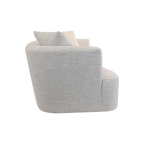 Lh Imports Isabella Sofa - Elegant Cream Weave With Textured Brass-tone Back Panel And Stylish Glass Shelves White Polyester,Polyurethane Foam,Pine,Hardwood Dav027-sofa