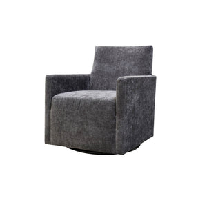 Lh Imports Riley Swivel Club Chair - Elegant Comfort And Modern Design For Your Stylish Home Décor Upgrade Gray Pine,Plywood,Metal,Pu Foam,100% Polyester Fabric Dav033-ebn