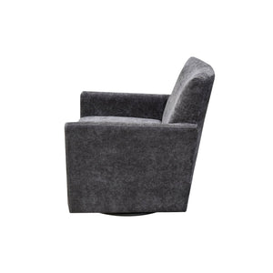 Lh Imports Riley Swivel Club Chair - Elegant Comfort And Modern Design For Your Stylish Home Décor Upgrade Gray Pine,Plywood,Metal,Pu Foam,100% Polyester Fabric Dav033-ebn