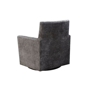 Lh Imports Riley Swivel Club Chair - Elegant Comfort And Modern Design For Your Stylish Home Décor Upgrade Gray Pine,Plywood,Metal,Pu Foam,100% Polyester Fabric Dav033-ebn