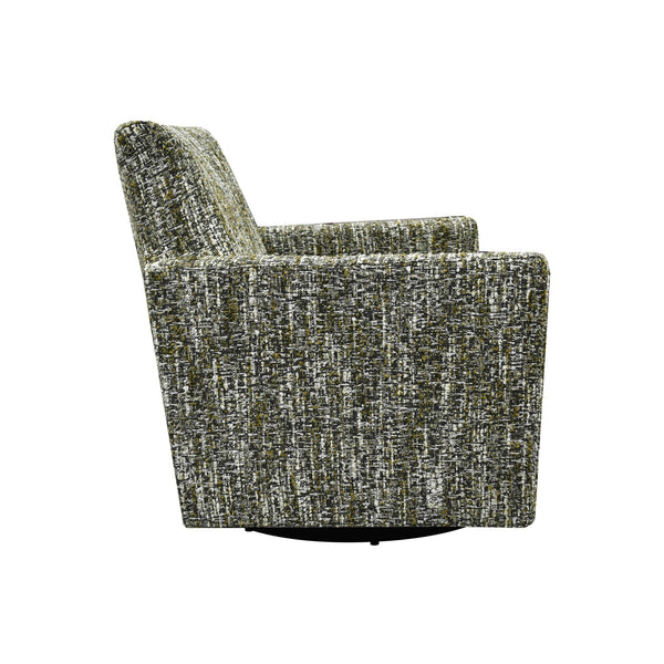 Lh Imports Riley Swivel Club Chair - Elegant Comfort And Modern Design For Your Stylish Home Décor Upgrade Green Pine,Plywood,Metal,Pu Foam,Polyester Dav033-pgn