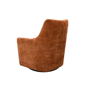 Lh Imports Lilith Swivel Chair - Stylish Brick Chenille Upholstery For Modern Home Décor And Comfort Orange Pine,Plywood,Metal,Pu Foam,100% Polyester Fabric Dav034-brk