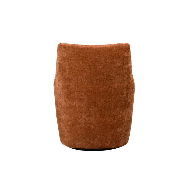 Lh Imports Lilith Swivel Chair - Stylish Brick Chenille Upholstery For Modern Home Décor And Comfort Orange Pine,Plywood,Metal,Pu Foam,100% Polyester Fabric Dav034-brk