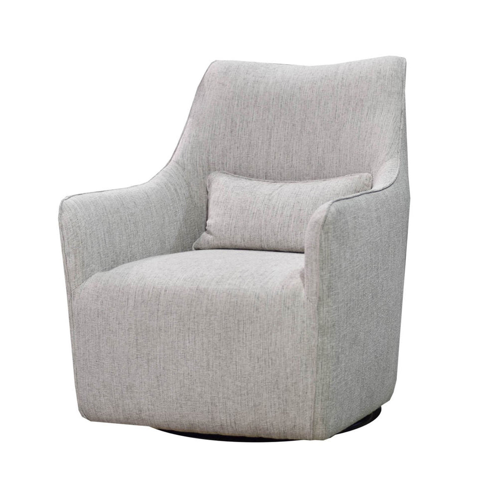Lh Imports Lilith Swivel Chair - Stylish Brick Chenille Upholstery For Modern Home Décor And Comfort Beige Pine,Plywood,Metal,Pu Foam,100% Polyester Fabric Dav034-wl