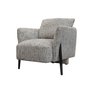 Lh Imports Beaux Club Chair - Stylish Granite Tweed Seating With Sleek Metal Legs For Ultimate Comfort Grey Polyester,Metal,Pine,Hardwood,Pu Foam Dav036-gtw