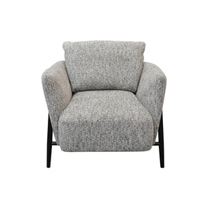 Lh Imports Beaux Club Chair - Stylish Granite Tweed Seating With Sleek Metal Legs For Ultimate Comfort Grey Polyester,Metal,Pine,Hardwood,Pu Foam Dav036-gtw