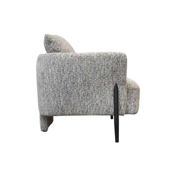 Lh Imports Beaux Club Chair - Stylish Granite Tweed Seating With Sleek Metal Legs For Ultimate Comfort Grey Polyester,Metal,Pine,Hardwood,Pu Foam Dav036-gtw