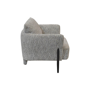 Lh Imports Beaux Club Chair - Stylish Granite Tweed Seating With Sleek Metal Legs For Ultimate Comfort Grey Polyester,Metal,Pine,Hardwood,Pu Foam Dav036-gtw