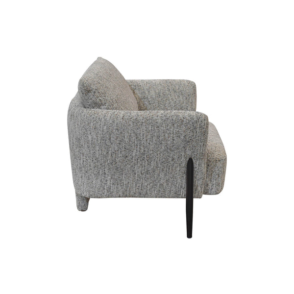 Lh Imports Beaux Club Chair - Stylish Granite Tweed Seating With Sleek Metal Legs For Ultimate Comfort Grey Polyester,Metal,Pine,Hardwood,Pu Foam Dav036-gtw