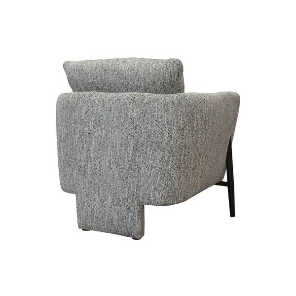 Lh Imports Beaux Club Chair - Stylish Granite Tweed Seating With Sleek Metal Legs For Ultimate Comfort Grey Polyester,Metal,Pine,Hardwood,Pu Foam Dav036-gtw