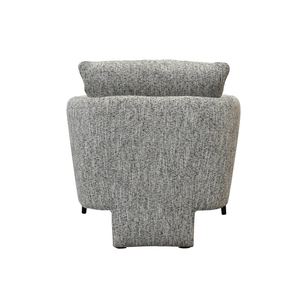 Lh Imports Beaux Club Chair - Stylish Granite Tweed Seating With Sleek Metal Legs For Ultimate Comfort Grey Polyester,Metal,Pine,Hardwood,Pu Foam Dav036-gtw