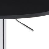 CorLiving Maya Round Adjustable Pedestal Dining Table Black/Black DAW-520-T