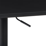 CorLiving Maya Square Adjustable Pedestal Dining Table Black/Black DAW-620-T