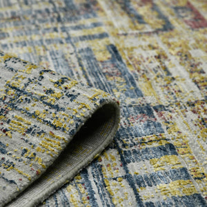 Dazzle Hand-knotted Wool Silk Geometric Rug for Elegant Living Room and Bedroom Decor