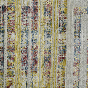 Dazzle Hand-knotted Wool Silk Geometric Rug for Elegant Living Room and Bedroom Decor