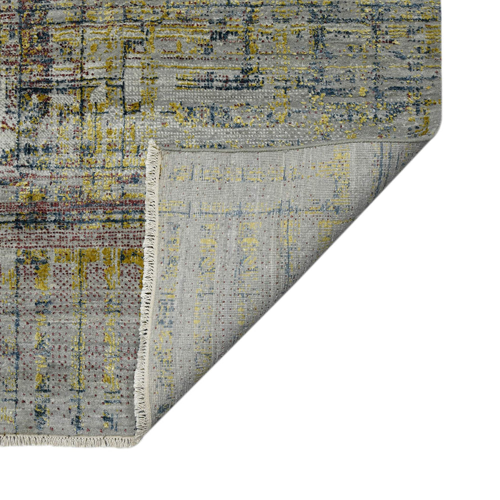 AMER Rugs Dazzle Hand-knotted Wool Silk Geometric Rug for Elegant Living Room and Bedroom Decor 8' X 10' DAZ1130810