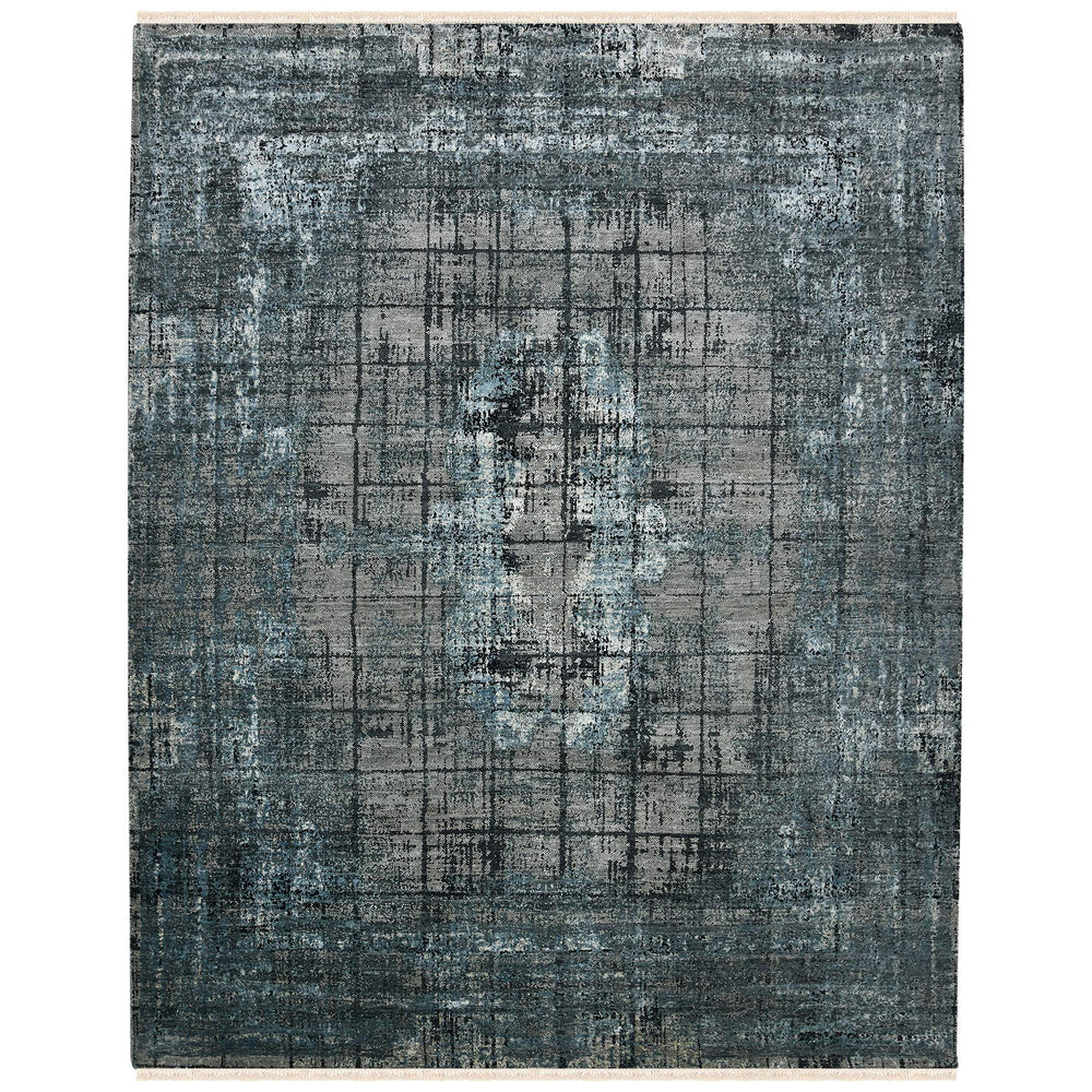 AMER Rugs Dazzle Hand-knotted Wool Silk Area Rug Transitional Abstract Low Pile Accent DAZ1230203