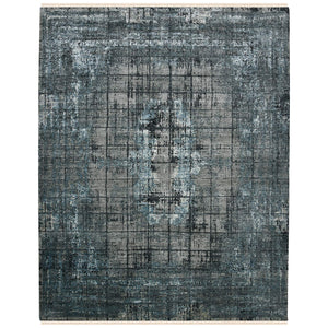 AMER Rugs Dazzle Hand-knotted Wool Silk Area Rug Transitional Abstract Low Pile Accent DAZ1230203