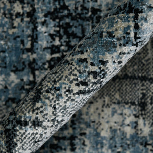 Dazzle Hand-knotted Wool Silk Area Rug Transitional Abstract Low Pile Accent